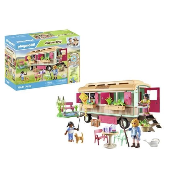 PLAYMOBIL 71441 Café butik husvagn, Landsby Livet på gården, 145 delar, Från 4 år