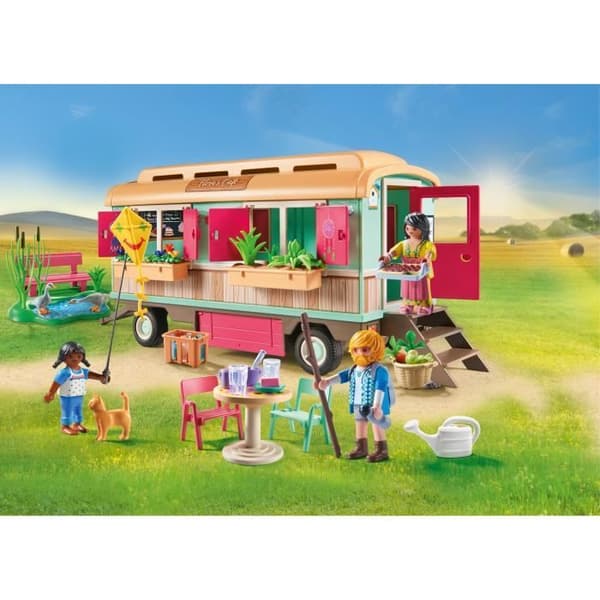 PLAYMOBIL 71441 Café butik husvagn, Landsby Livet på gården, 145 delar, Från 4 år