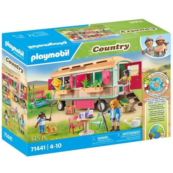 PLAYMOBIL 71441 Café butik husvagn, Landsby Livet på gården, 145 delar, Från 4 år