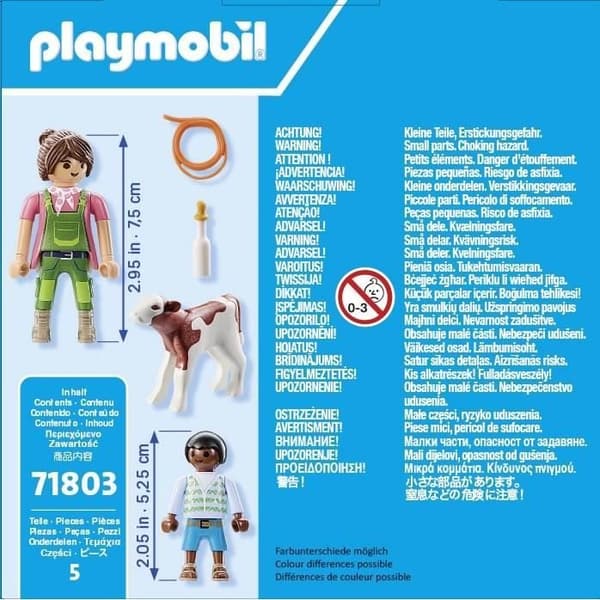 PLAYMOBIL 71803 Bondgård med lantbrukare och barn med kalv, Duo Pack, Landsbygd Livet på gården, Från 4 år