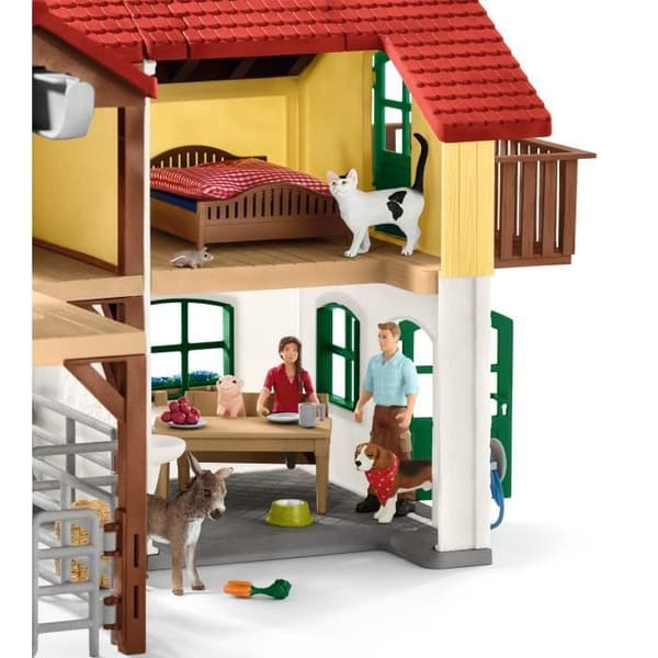 Gård med stall och djur, 97-delad box med figurer, Schleich 42407 Farm World, från 3 år och uppåt