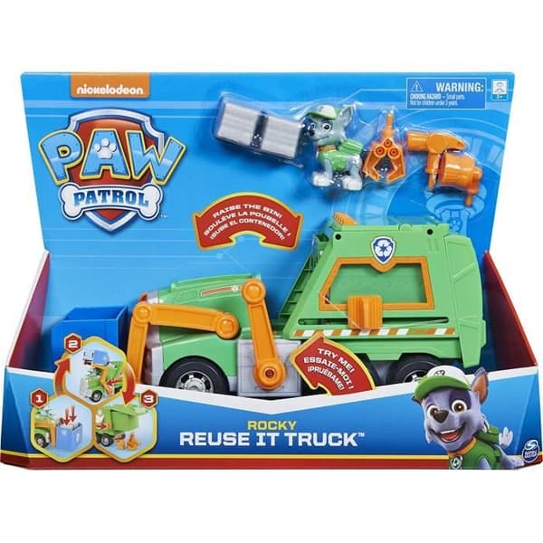 Rockys återvinningsdumper - PAW PATROL - PAT PATROUILLE - 6060259 - Rocky figurin ingår - barnspel
