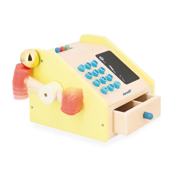 Applepop Barnhandlare - Imitationsspel med kassaapparat - 19 Tillbehör - FSC Wood - Från 3 år