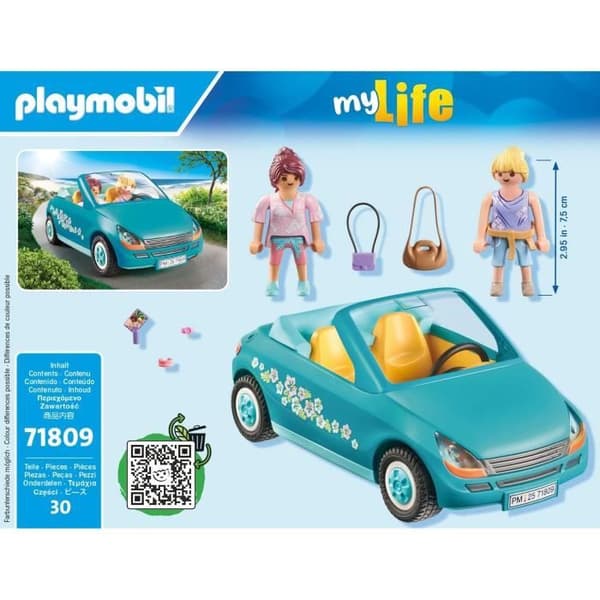 PLAYMOBIL 71809 Cabriolet och unga tjejer med selfie-pinne, My Life, 30 delar, Från 4 år