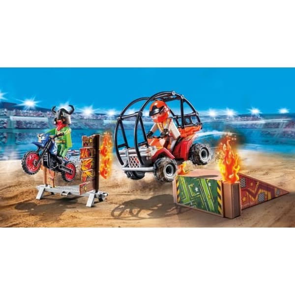PLAYMOBIL 71808 Duon av stuntmän med fyrhjuling och motorcykel