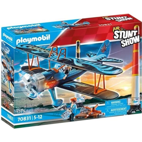 PLAYMOBIL - 70831 - Air Stuntshow Biplane "Phoenix" - Med ljudeffekter