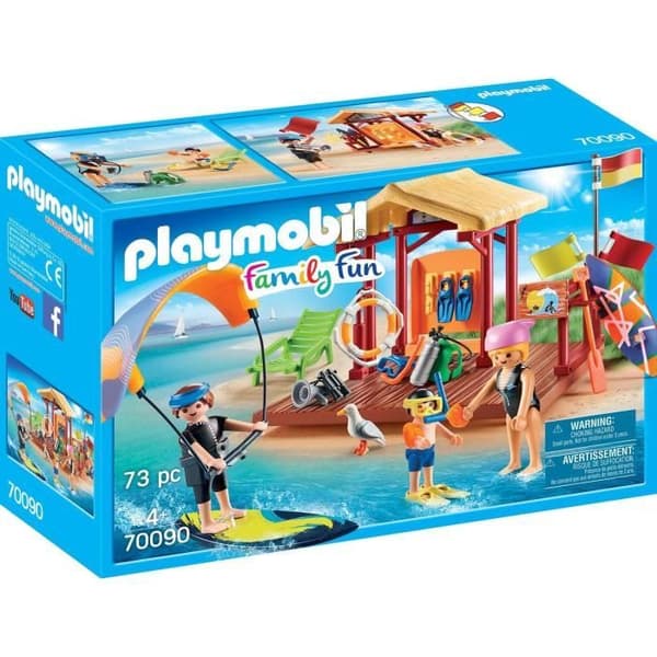 PLAYMOBIL - Family Fun Camping - Vattensportområde - 73 delar - 3 tecken