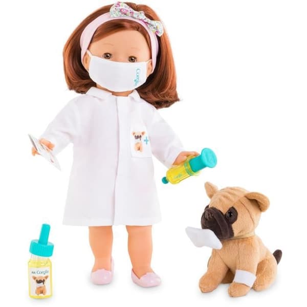 Dukketilbehør - COROLLE - Dyrlæge-legesæt - Til 36 cm dukker - 6 tilbehør - Fra 4 år