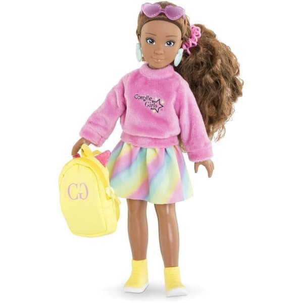 Docktillbehör - COROLLE - Fluorescerande omklädningsrum - För 28 cm modedocka - 7 tillbehör - Från 4 år