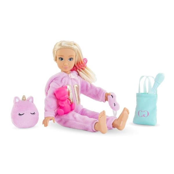 Dukketilbehør - COROLLE - Enhjørning jumpsuit omklædningsrum - 7 tilbehør - 28 cm - Pige