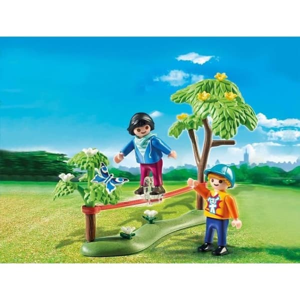 PLAYMOBIL - 6839 - Påskägg - Spännrullare för barn - Familjekul - Det moderna hemmet