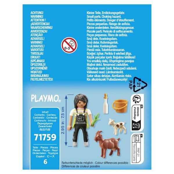 Figurine Playmobil - PLAYMOBIL - PLL71759 - Bondgårdskvinna - Getter - Getkid - Playmobil Country