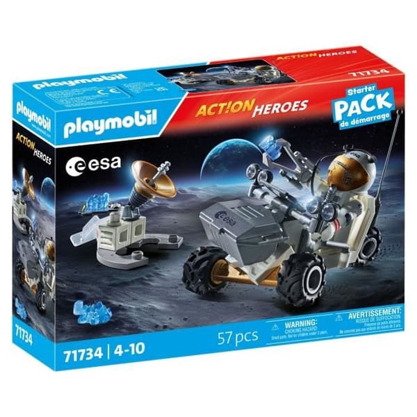 PLAYMOBIL 71734 Rymduppdrag, Actionhjältar, Rymden, Startpaket, 57 delar, Från 4 år