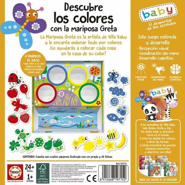 Utbildningsspel Educa Descubre los Colores con La Mariposa Greta (ES)