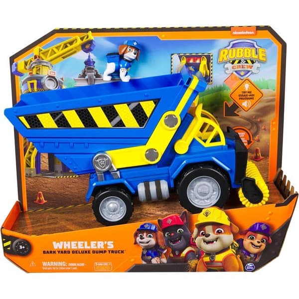Paw Patrol Rubble och hans team Dumpster med rörliga delar Hjulfordon med ljud och ljus