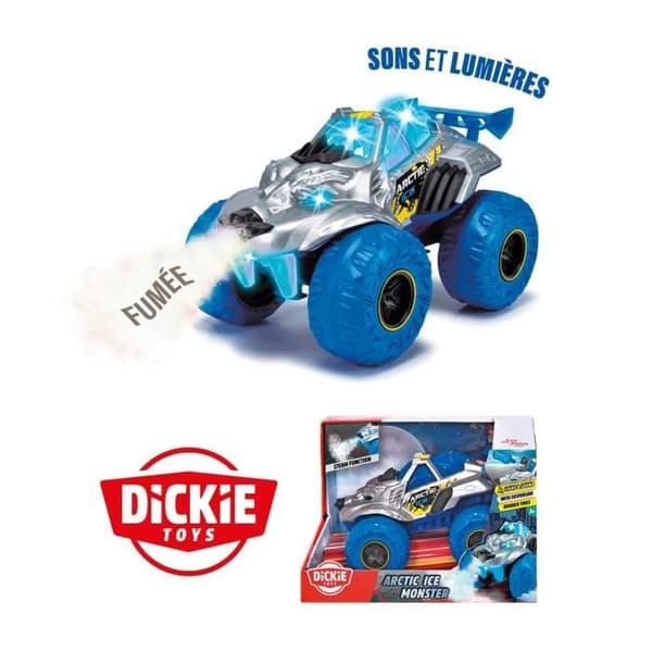 Dickie - Monster Arctic Ice - Fordon 25cm - Rökfunktion - Ljud och ljus