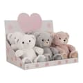 Miniatyrbillede 2 af 2: Bamse Hvid Grå Pink Akryl 22 cm