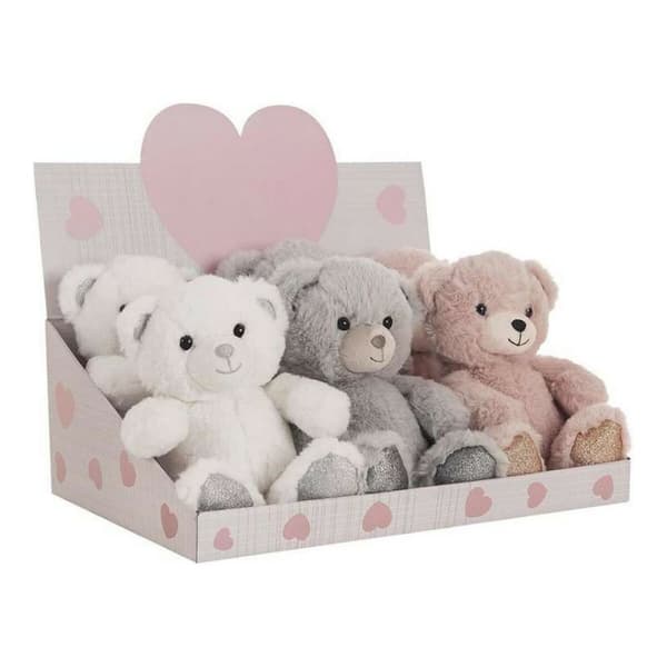 Pehmolelu Valkoinen Harmaa Pinkki Akryyli 22 cm