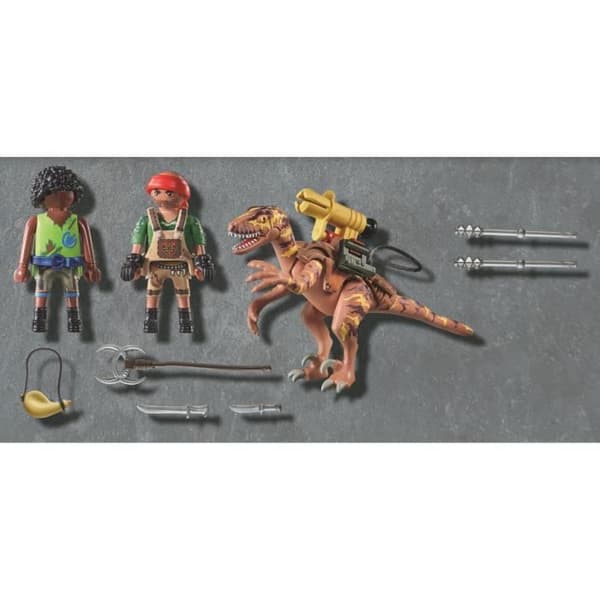 PLAYMOBIL - Dino Rise - Deinonychus och krigare - Flerfärgad - 20 stycken - Barn 5 år och uppåt