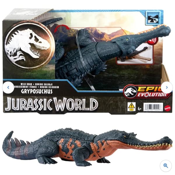 Jurassic World Dinosaur Action Figures Wild Roar Gryposuchus