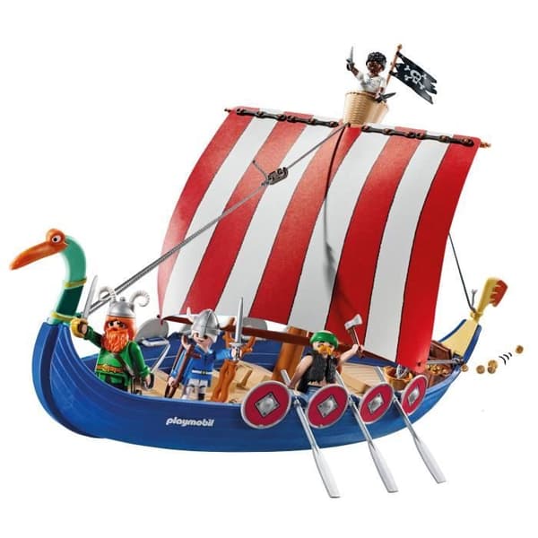 PLAYMOBIL 71888 Piratenskepp, Asterix, Karaktärer från serietidningar, Båt och 4 figurer, 88 delar, Från 5 år