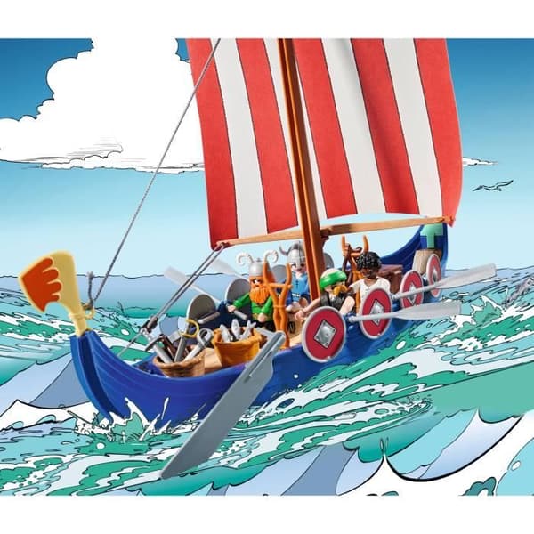PLAYMOBIL 71888 Piratenskepp, Asterix, Karaktärer från serietidningar, Båt och 4 figurer, 88 delar, Från 5 år