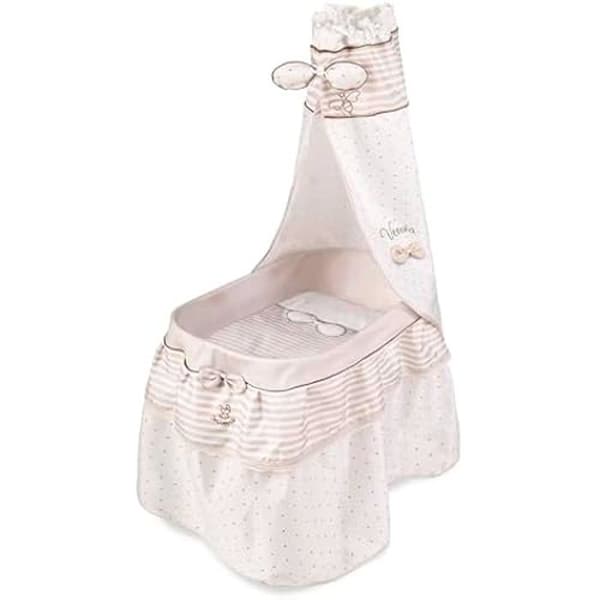 Moisés - DE CUEVAS TOYS - Vit och Beige - Elegant Verona-design - Specialhjul