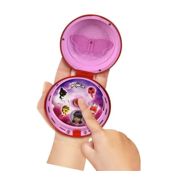 Nyckelpiga Magisk Telefon - BANDAI - Mirakulös - 30 fraser - Barn 4 år - Rosa Lila