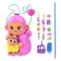Miniatyrbild 1 av 6: Polly Pocket-Mommy Monkey and Her Baby-Box med 2 minifigurer HWP04