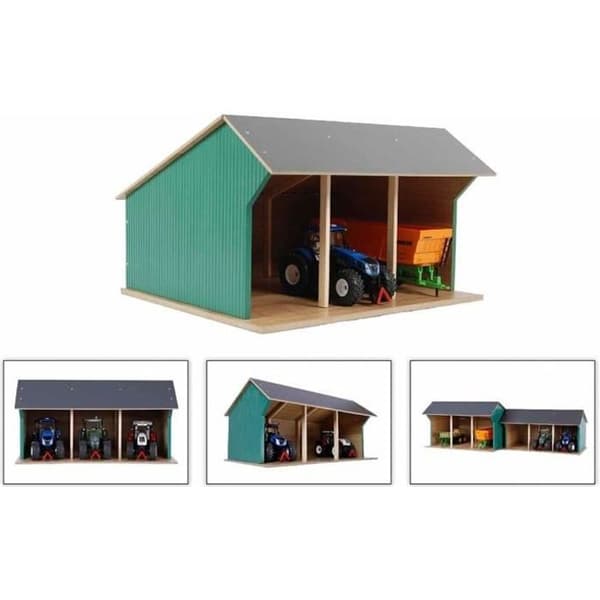 Kids Globe Farm Shed för leksakstraktorer Small 1:32 Wood 610192