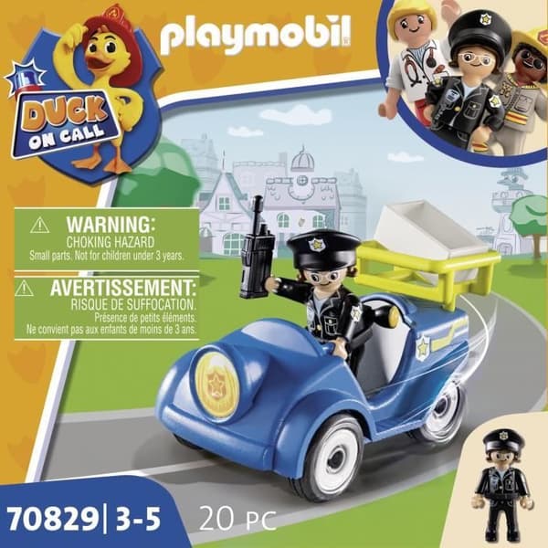 PLAYMOBIL - 70829 - DUCK ON CALL - Polisbil i plast för barn från 3 år och uppåt