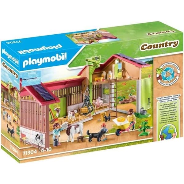 PLAYMOBIL 71304 Gård med solpaneler, Lantliv på gården, 182 stycken, från 4 år och uppåt