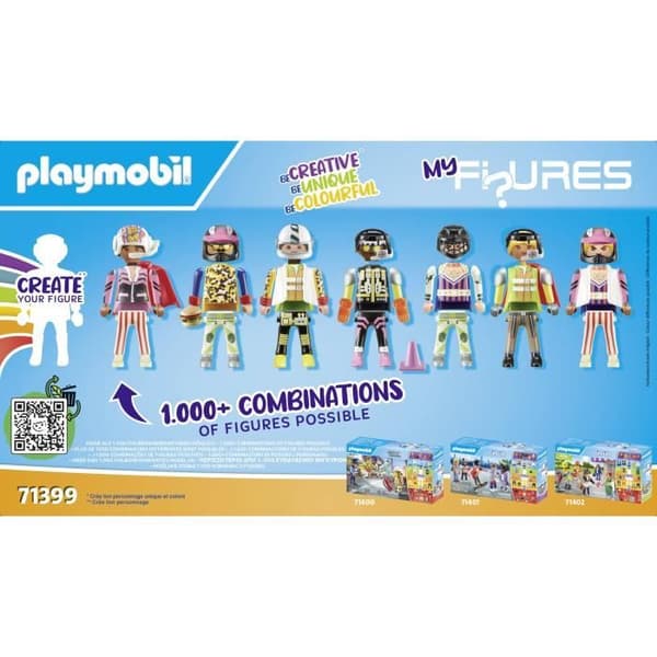 PLAYMOBIL 71399 My Figures Stuntmen, Stunt Show, 74 stycken, från 5 år och uppåt