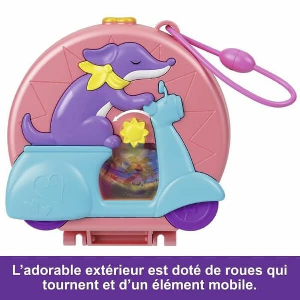 Babydukke med tilbehør Polly Pocket Moped Adventure