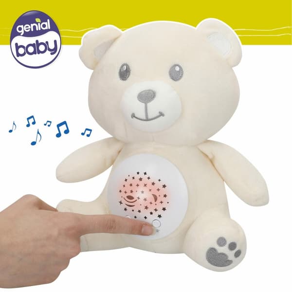 Blødt Bamse LED Projektor Colorbaby plys Plastik 20 x 25 x 12 cm (4 enheder)