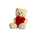 Miniatyrbillede 1 af 9: Bjørnebamse GO GIFT FRANK 50 CR Flødefarvet plys Hjerte 50 cm