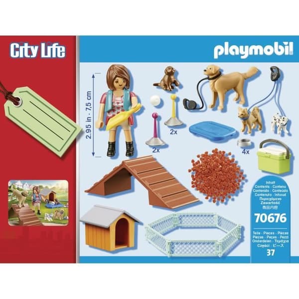 PLAYMOBIL 70676 Pedagog- och hundset, Stadsliv, För barn, från 4 år, 37 stycken