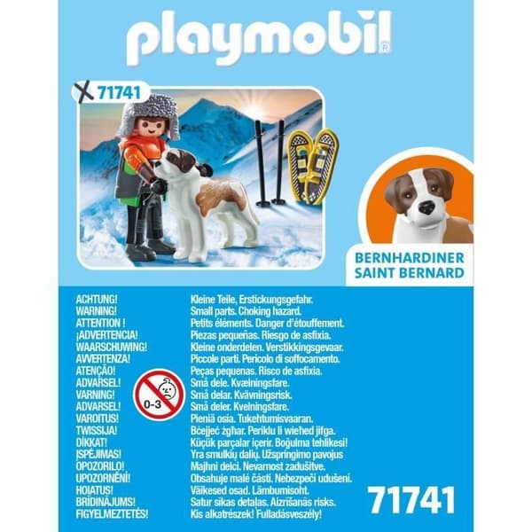 PLAYMOBIL 71741 Kille med snöskor och Saint Bernard, My Life, 8 delar, Från 4 år