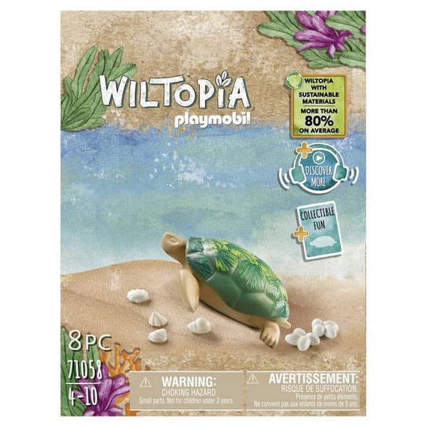 Byggspel - Playmobil - WILTOPIA JÄTTESKöldpadda - Ålder 4 år - Blandade material - 8 stycken