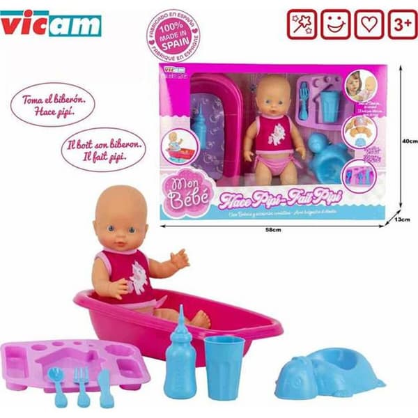 Baby Dukke Pipi Badekar 40 x 13 x 58 cm