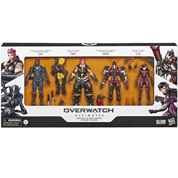 Overwatch, Actionfigurer - Genji, Zarya, Pharah, D.Va
