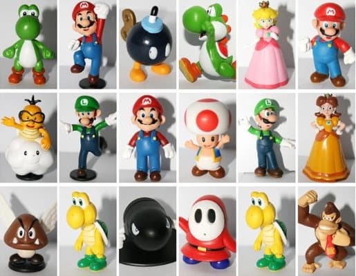 18 Pack Super Mario hahmot