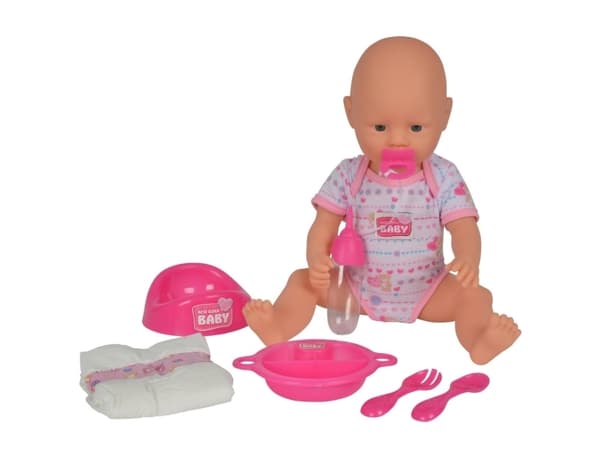 New Baby Born Baby med tilbehør, gummi
