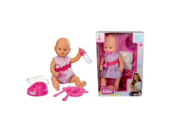 New Baby Born Baby med tilbehør, gummi