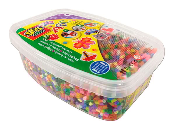 SES Creative Beedz Children''s box of 7000 Mix Basic Iron-on Beads, Pärlor till pärlplattor, 7000 styck, Multifärg, Pojke/flicka, 5 År, 12 År