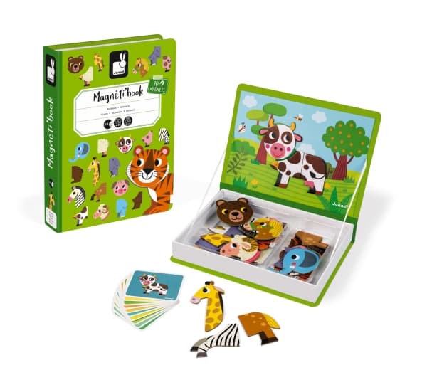JANOD Animals Magneti''book, 3 år, Kartong, Grønn