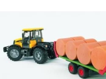 Bruder Bale transport trailer with 8 round bales toy