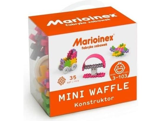 Marioinex 902790 Mini Waffle,Set of 35 Pieces Constructor Girl, Multi-Colour