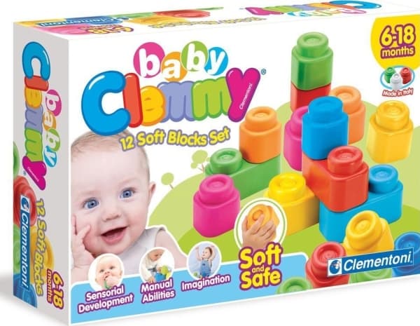 Clemmy babyblokker Clementoni Clemmy, 12 det., 6 måneder+