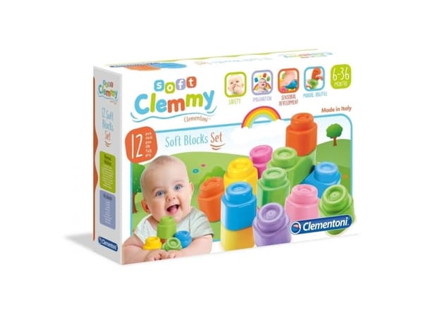 Clemmy babyblokker Clementoni Clemmy, 12 det., 6 måneder+